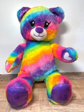 Rainbow Tie-Dye Build-A-Bear Plush Stuffed Animal 16" Soft & Colorful Toy